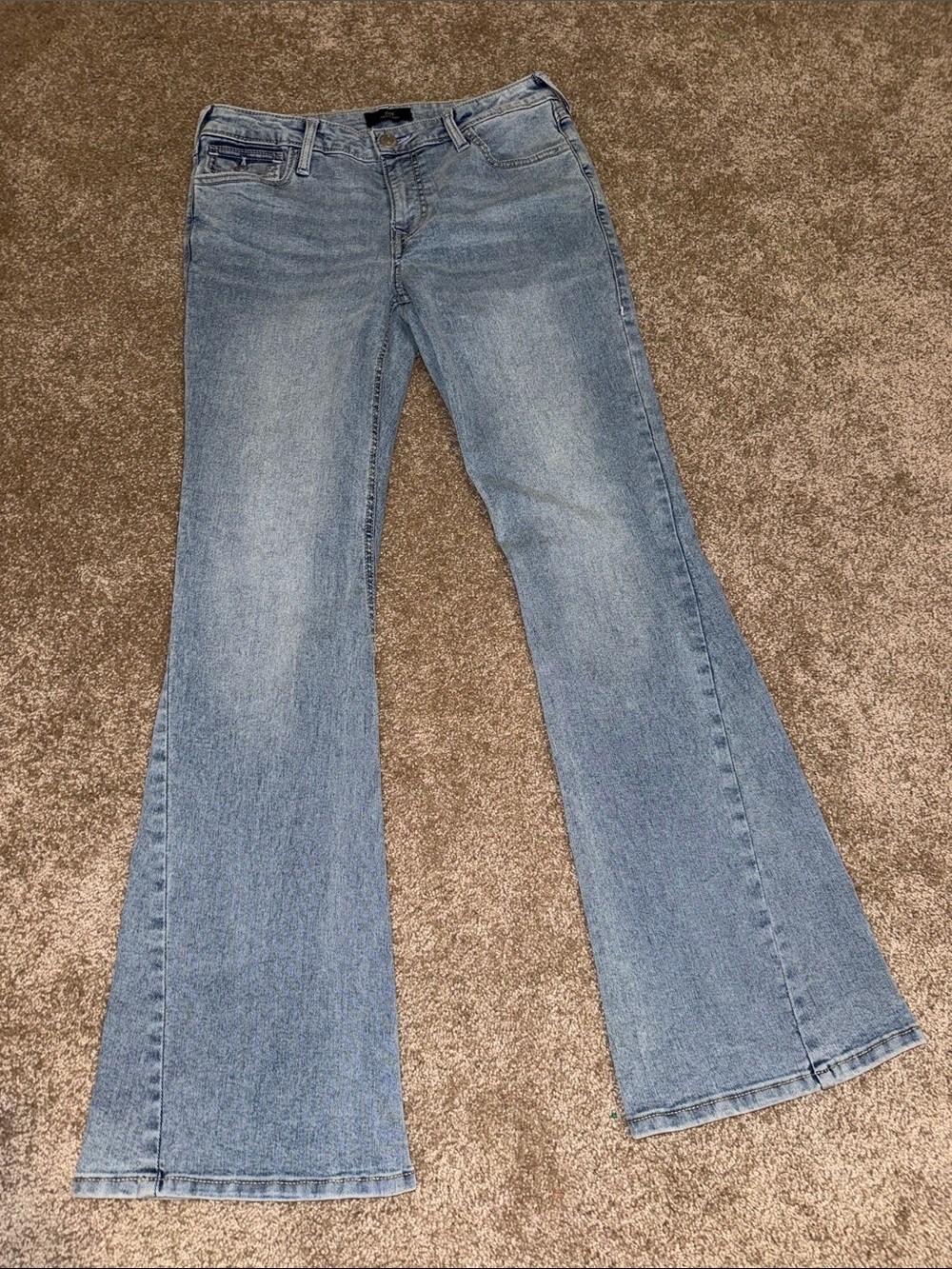 True Religion Joey Mid Rise Flare Light Blue Jeans - size 30